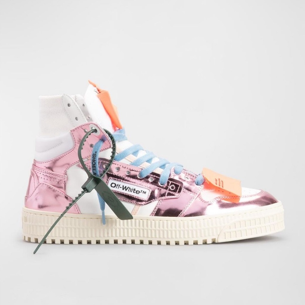 Off-White c/o Virgil Abloh
3.0 Court Mirror Leather High-top Sneakers